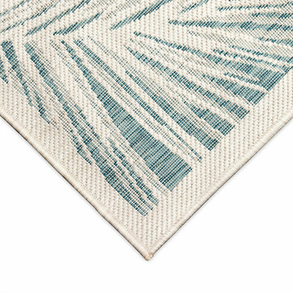 Liora Manne Carmel Fronds Indoor/Outdoor Area Rug Aqua | Plow & Hearth