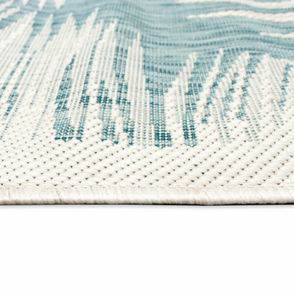 Liora Manne Carmel Fronds Indoor/Outdoor Area Rug Aqua | Plow & Hearth