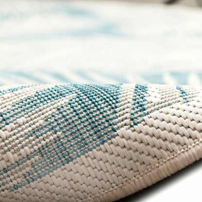 Liora Manne Carmel Fronds Indoor/Outdoor Area Rug Aqua | Plow & Hearth