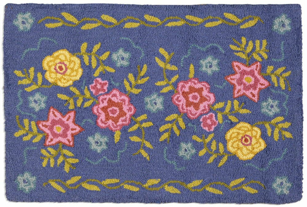 Blooming Meadow Hooked Wool Rug, 2x3' | Plow & Hearth