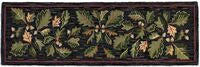 Acorns and Leaves Hooked Wool Rug, 2.5x8' | Plow & Hearth
