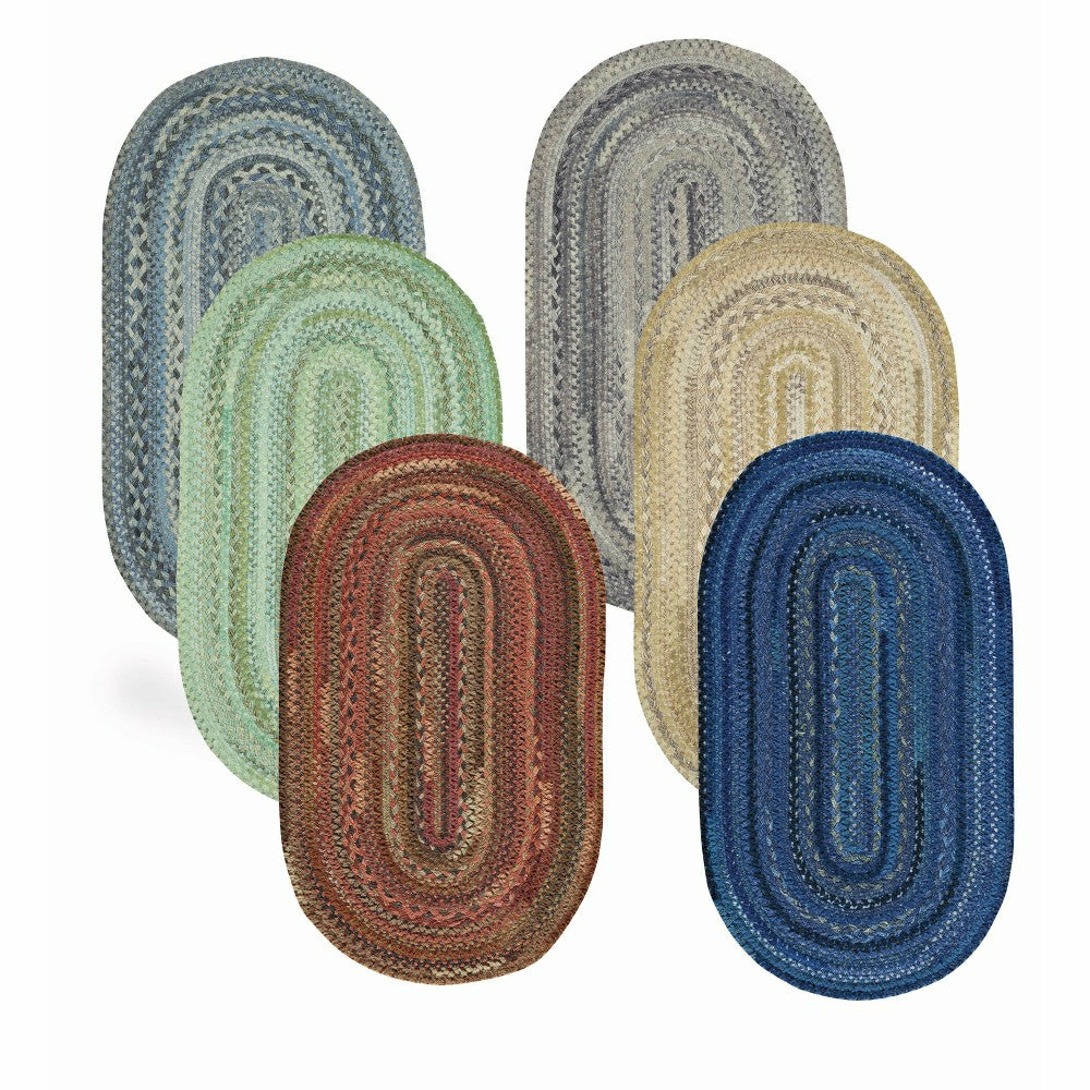 Oval Riverview Wool Blend Braided Rug, 24" x 36" | Plow & Hearth
