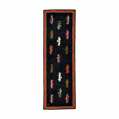 River Fish Hand-Hooked Wool Accent Rug | Plow & Hearth