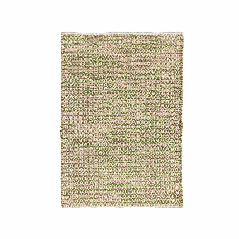 Weather-Resistant 2x3 Rug, Olive Erased Geometric | Plow & Hearth