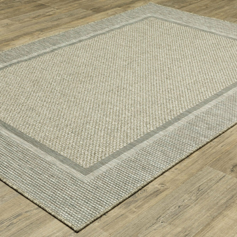 Indoor/Outdoor Yucatan Border Polypropylene Rug, 9'10" x 12'10" | Plow & Hearth