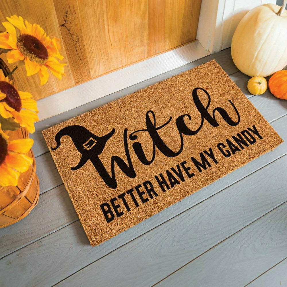 Witch Better Have My Candy Coir Doormat, 28"x16" | Plow & Hearth