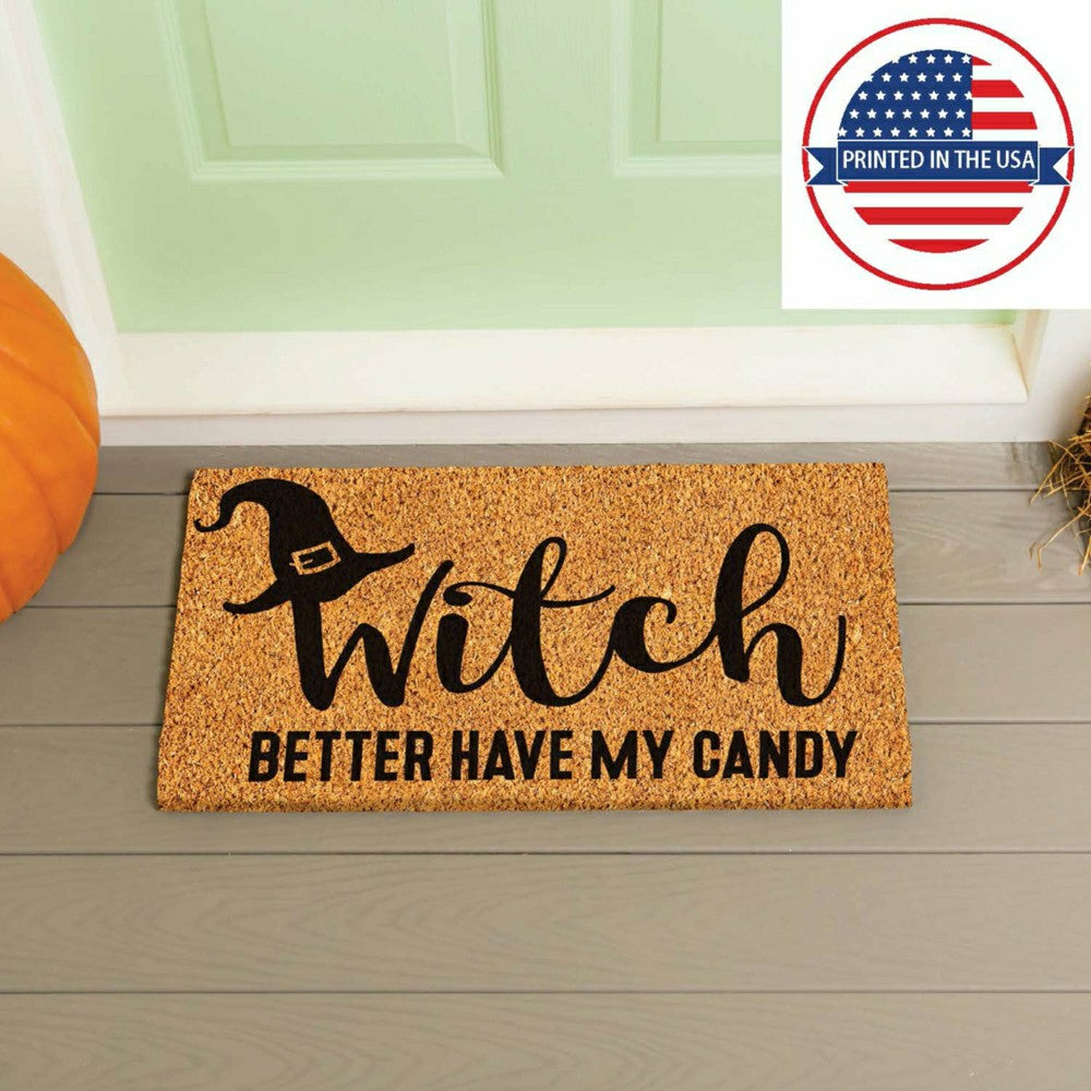 Witch Better Have My Candy Coir Doormat, 28"x16" | Plow & Hearth
