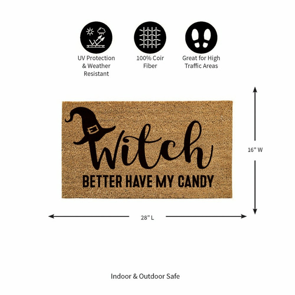 Witch Better Have My Candy Coir Doormat, 28"x16" | Plow & Hearth