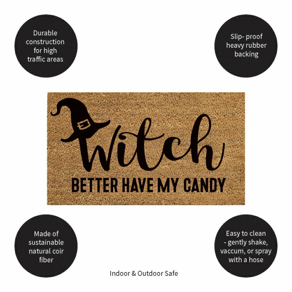 Witch Better Have My Candy Coir Doormat, 28"x16" | Plow & Hearth