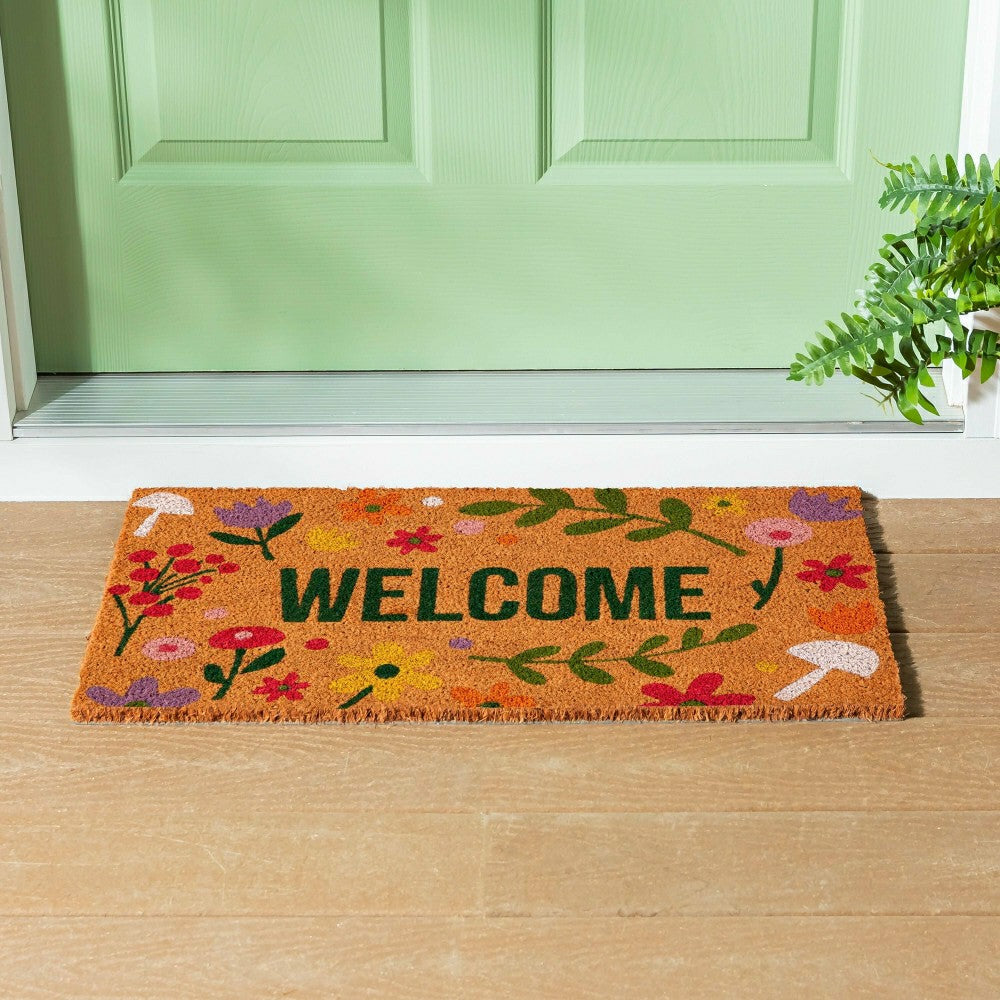 Spring Floral Haven Coir Mat | Plow & Hearth