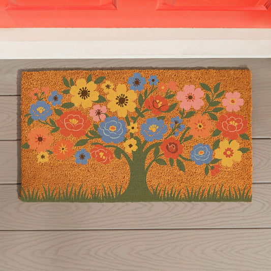 Blooming Tree of Life Coir Mat | Plow & Hearth
