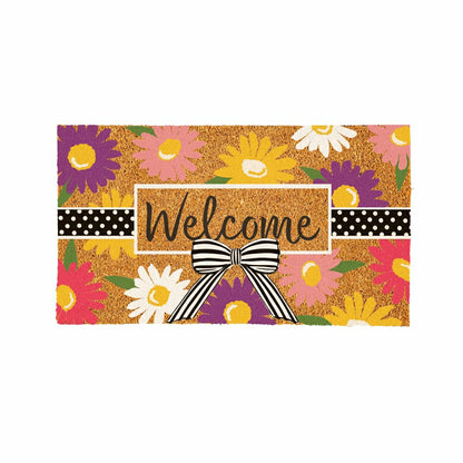 Daisy Bow Bouquet Coir Mat | Plow & Hearth