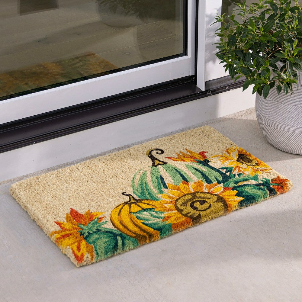 Harvest Pumpkin Coir Mat | Plow & Hearth