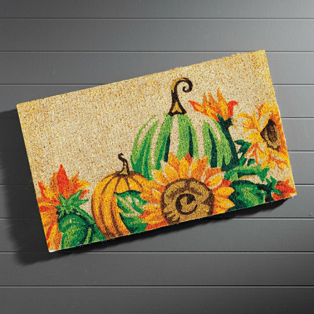 Harvest Pumpkin Coir Mat | Plow & Hearth