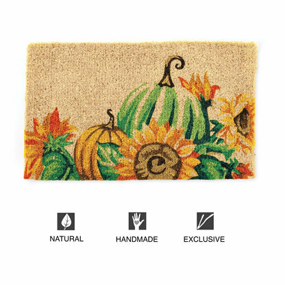 Harvest Pumpkin Coir Mat | Plow & Hearth