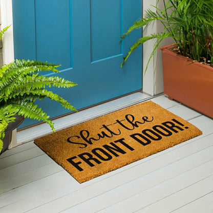 Shut the Front Door! Coir Mat | Plow & Hearth