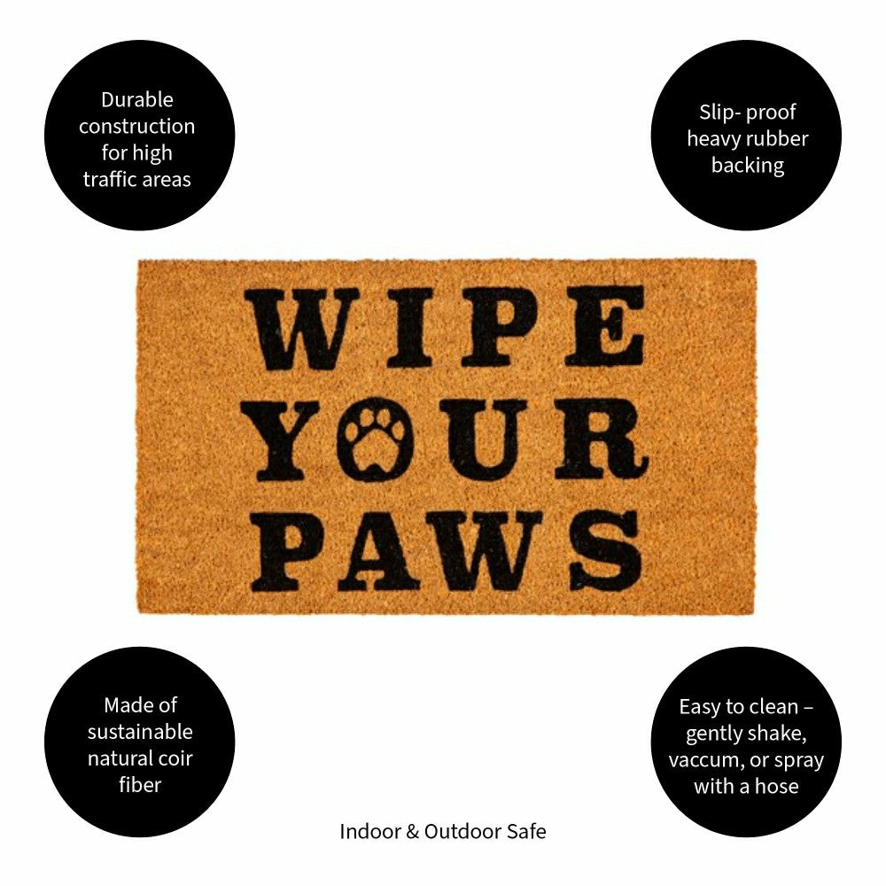Wipe your paws Coir Mat | Plow & Hearth
