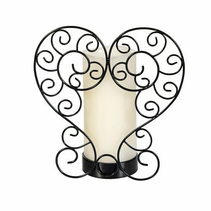 Memorial LED Candle with Flickering Flame and Heart Metal Base, Heart  | Plow & Hearth