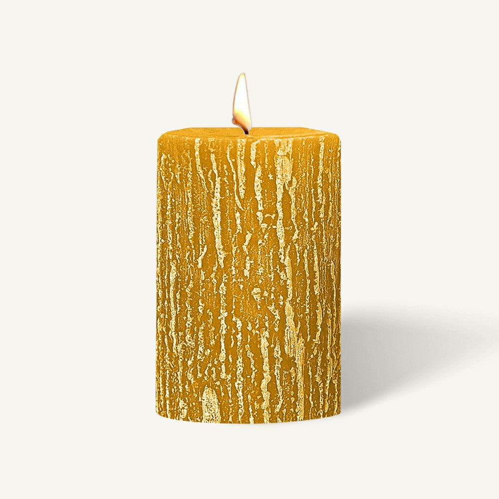 Timberline Pillar Candles - Mustard - 6 Pack | Plow & Hearth