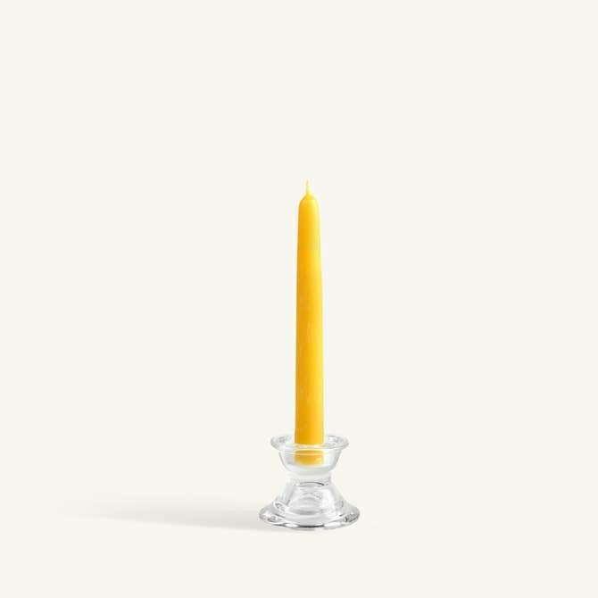 Yellow Beeswax Candles - 8 inch - 4 Pack | Plow & Hearth