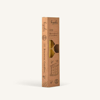 Yellow Beeswax Candles - 8 inch - 4 Pack | Plow & Hearth