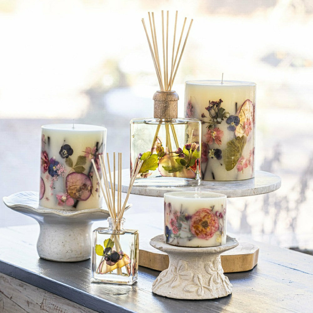 Petite Botanical Candle - Blushing Rosewood | Plow & Hearth
