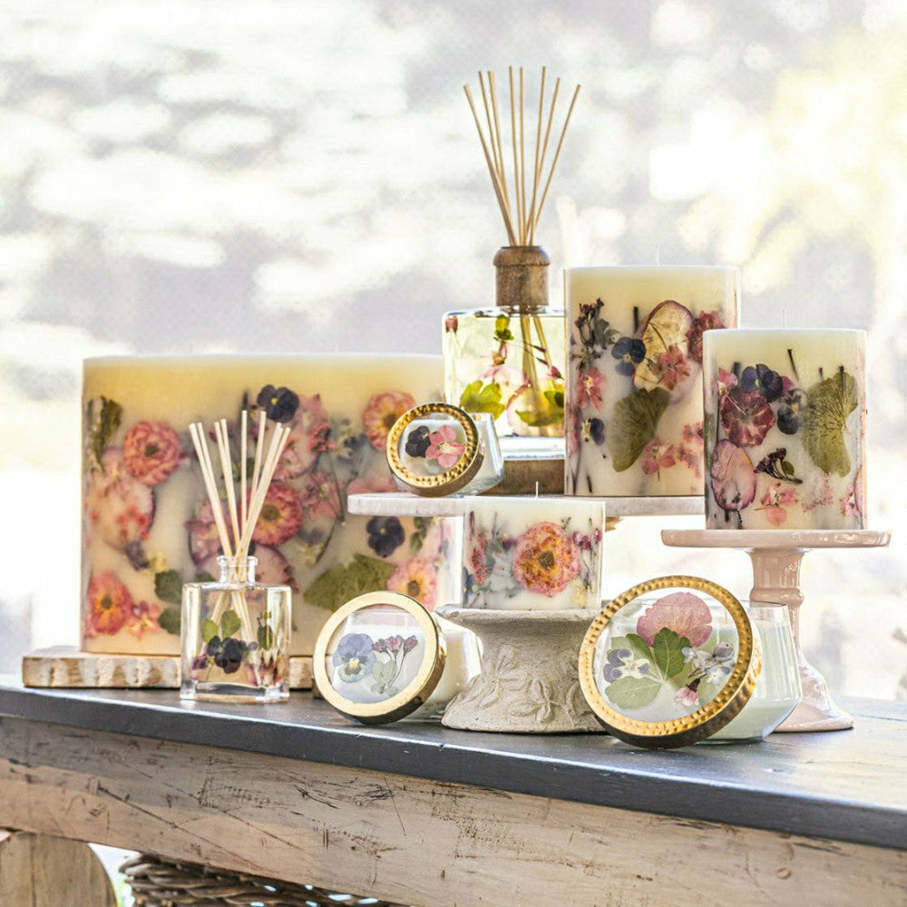 Petite Botanical Candle - Blushing Rosewood | Plow & Hearth