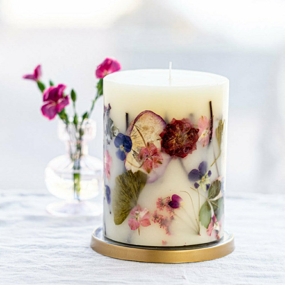 Signature Botanical Candle - Blushing Rosewood | Plow & Hearth