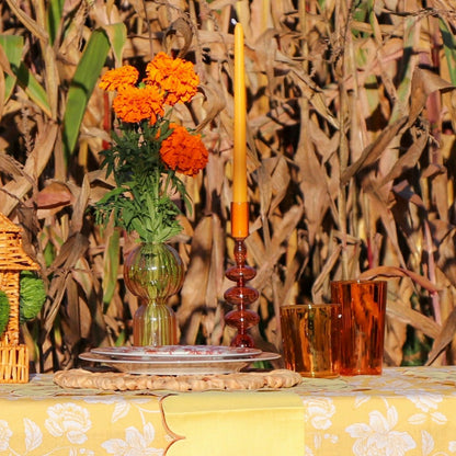 24 Extra Tall Warm Pumpkin Spice Taper Candle - 6 Packs of 4 | Plow & Hearth