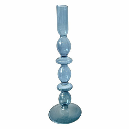 Azure Blue Candle Holder - Pair | Plow & Hearth