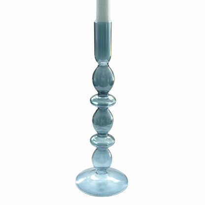 Azure Blue Candle Holder - Pair | Plow & Hearth