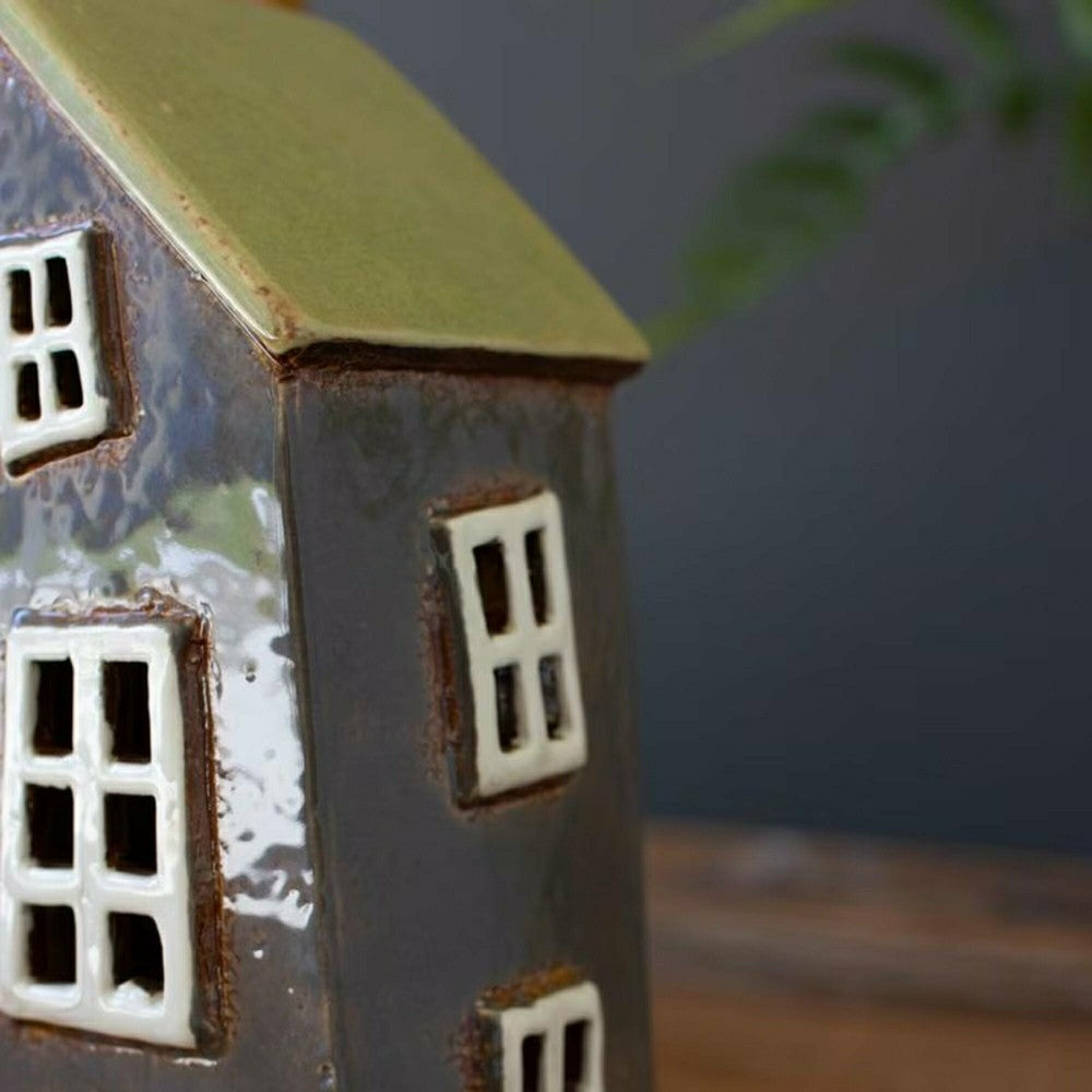 Ceramic House Luminaries, Set of 3 | Plow & Hearth