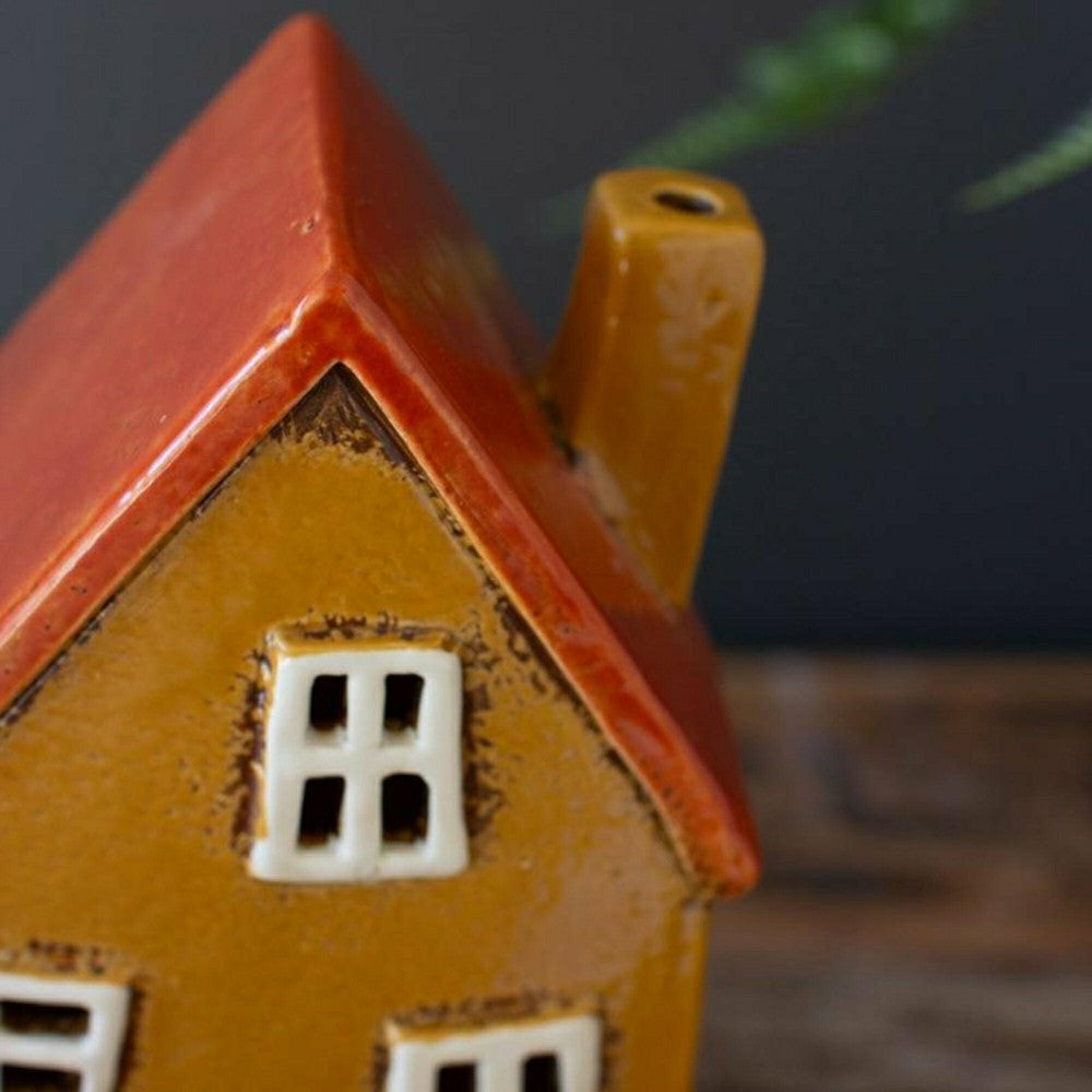 Ceramic House Luminaries, Set of 3 | Plow & Hearth