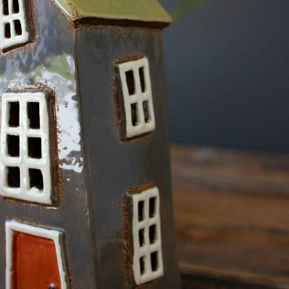 Ceramic House Luminaries, Set of 3 | Plow & Hearth