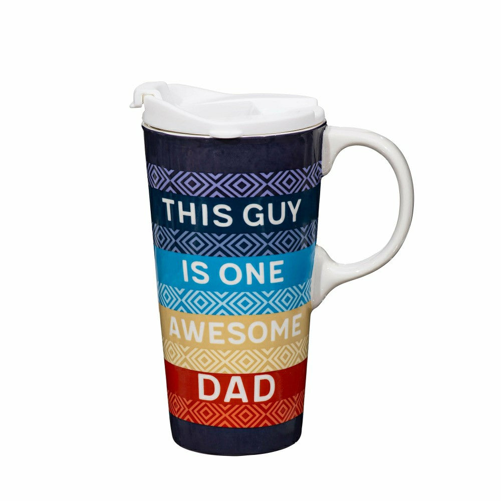 Awesome Dad Ceramic Perfect Cup, 17oz, Gift Box | Plow & Hearth