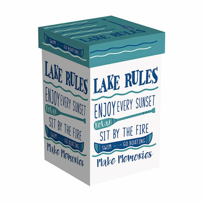 Ceramic Travel Cup, 17 OZ. ,w/box Lid, Lake Rules | Plow & Hearth