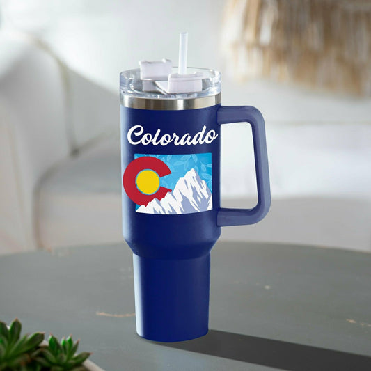 Double Wall Stainless Steel Canyon Cup w/ Straw, 40oz, Gift Box | Plow & Hearth