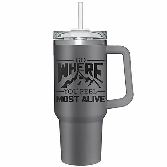 Go Where You Feel Most Alive Canyon Cup, Double Wall Stainless Steel w | Plow & Hearth