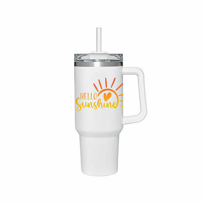 Tumbler Stainless-Steel Canyon Cup w/ Straw, Hello Sunshine, 40oz, Gif | Plow & Hearth