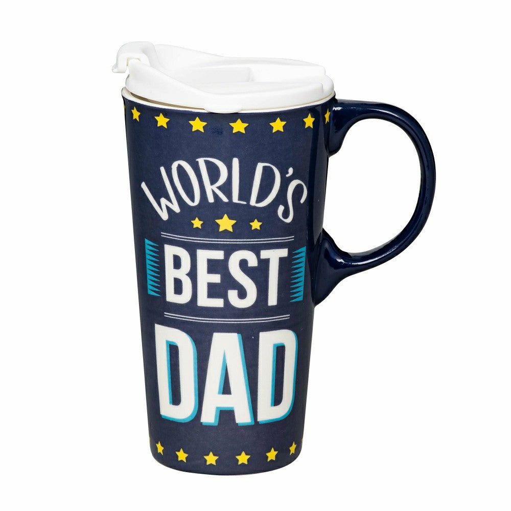 Title Series Travel Cup Ceramic Perfect Cup, Dad Accolade, 17oz, Gift  | Plow & Hearth