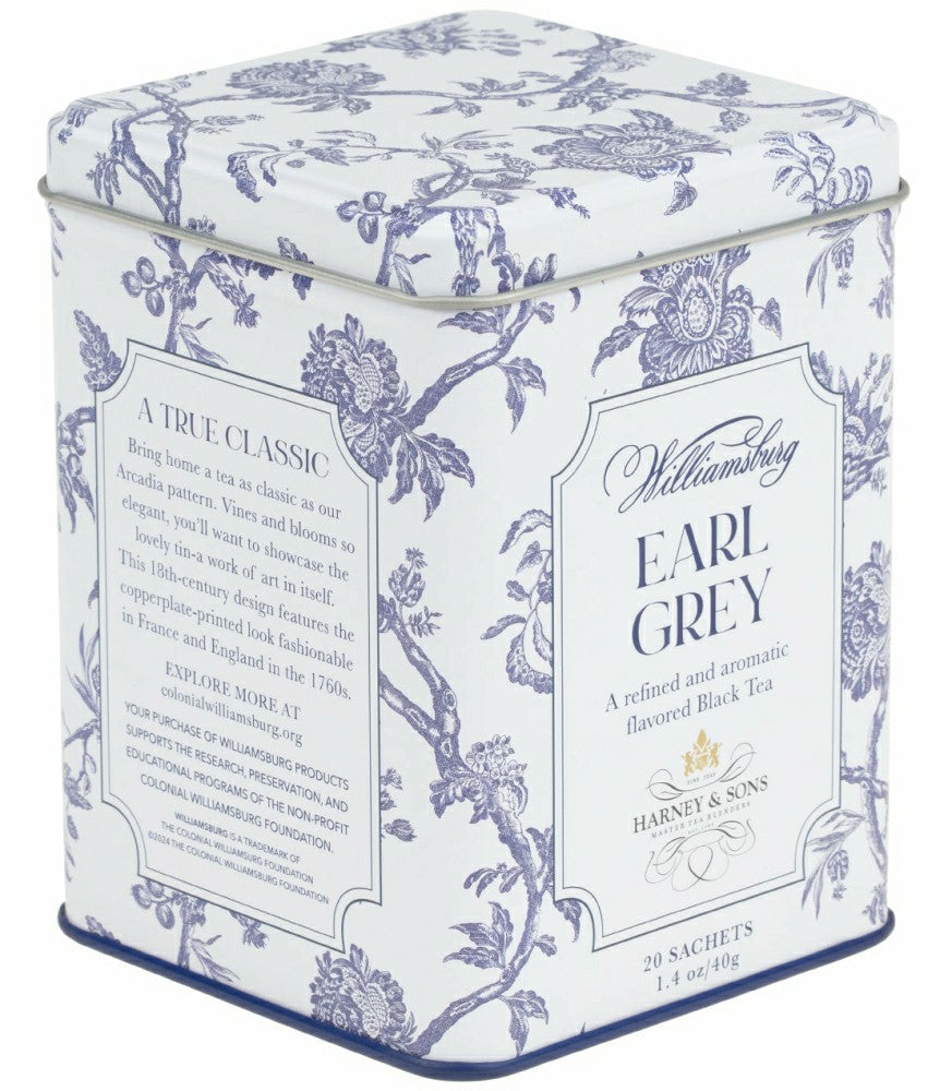 Williamsburg Earl Grey, Tin of 20 Sachets | Plow & Hearth