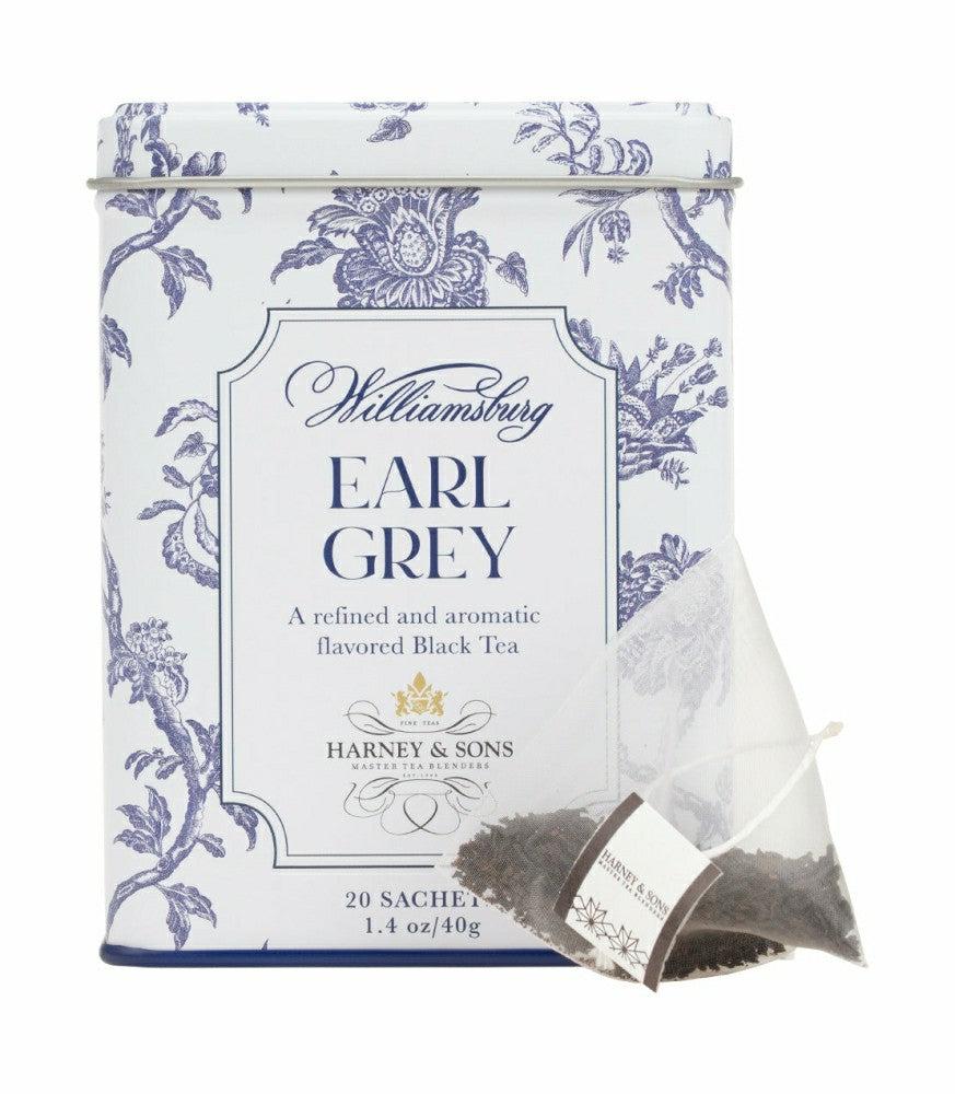 Williamsburg Earl Grey, Tin of 20 Sachets | Plow & Hearth