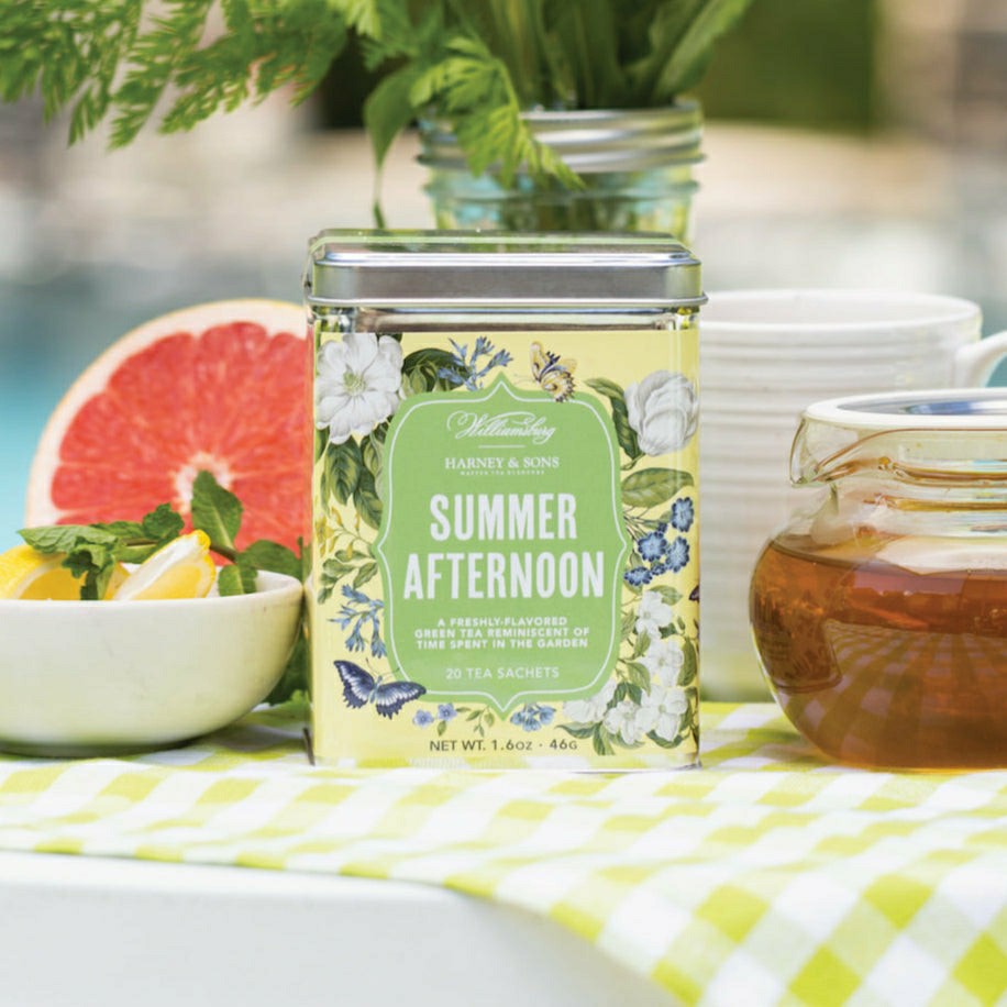 Williamsburg Summer Afternoon Tea, Tin of 20 Sachets | Plow & Hearth