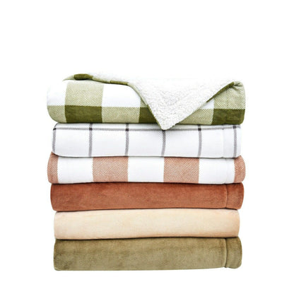 Velvet Plush Sherpa Luxury Bed Blanket - Kinsley Collection | Plow & Hearth