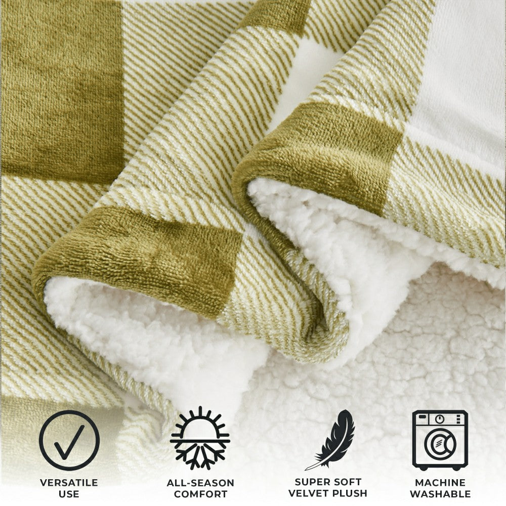 Velvet Plush Sherpa Luxury Bed Blanket - Kinsley Collection | Plow & Hearth