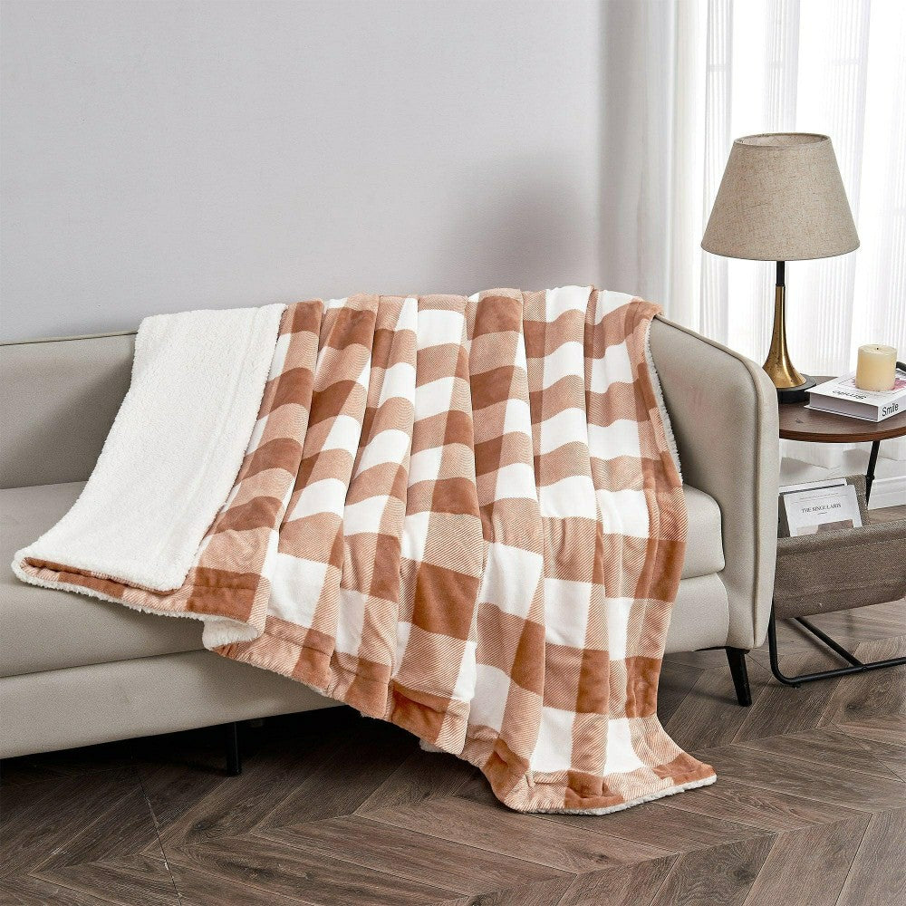 Velvet Plush Sherpa Luxury Bed Blanket - Kinsley Collection | Plow & Hearth