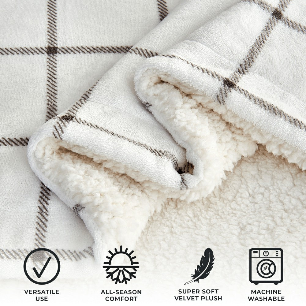 Velvet Plush Sherpa Luxury Bed Blanket - Kinsley Collection | Plow & Hearth