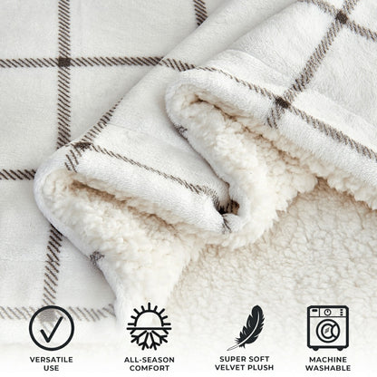 Velvet Plush Sherpa Luxury Bed Blanket - Kinsley Collection | Plow & Hearth