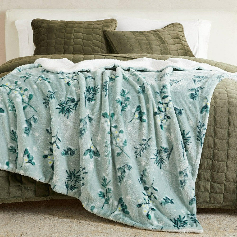 Velvet Plush Sherpa Luxury Bed Blanket - Kinsley Collection | Plow & Hearth
