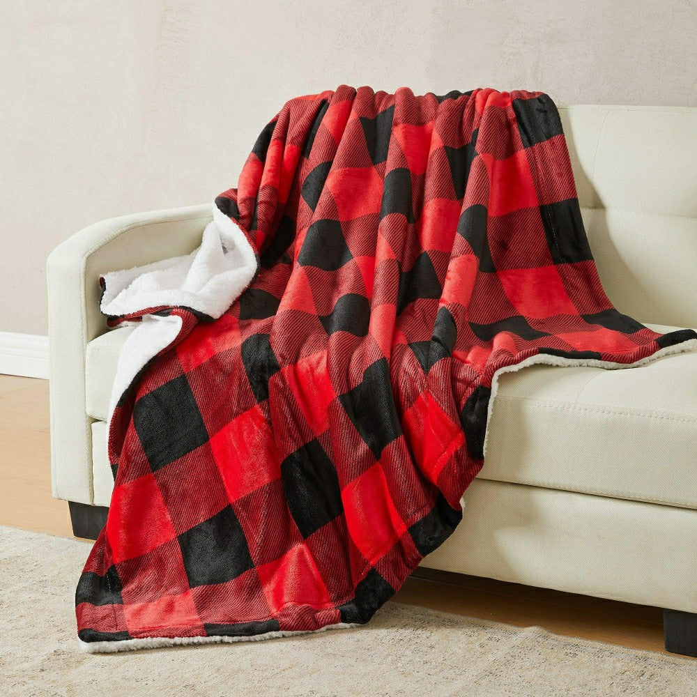 Velvet Plush Sherpa Luxury Bed Blanket - Kinsley Collection | Plow & Hearth